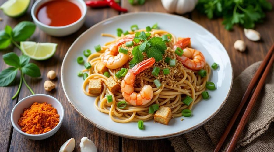 découvrez une recette traditionnelle de pad thaï thaïlandais, simple et rapide à préparer pour un repas savoureux et authentique chez vous.