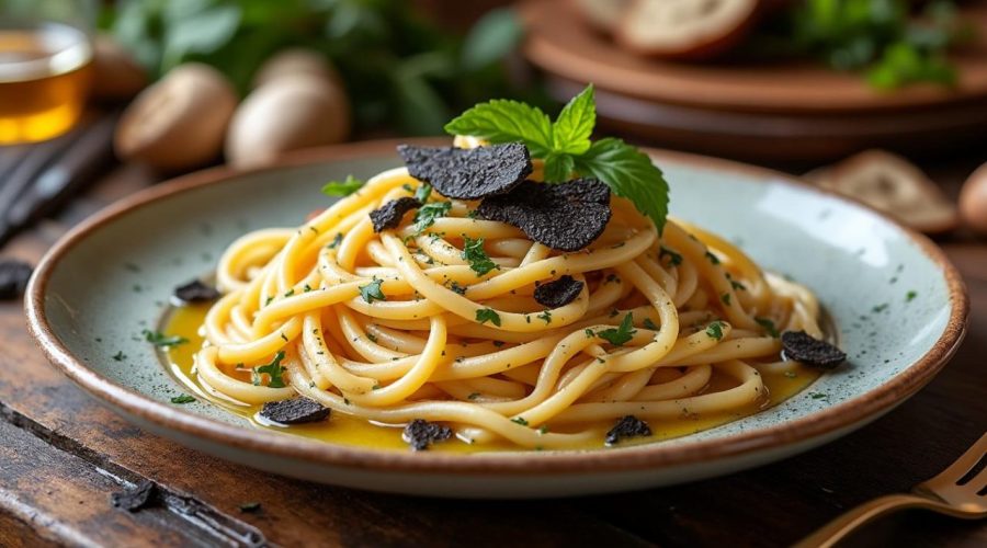 découvrez notre recette authentique de pâtes à la truffe façon italienne, un plat savoureux alliant la finesse de la truffe à la tradition culinaire italienne.