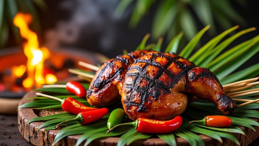 découvrez le poulet boucané guadeloupéen à la braise, un plat savoureux et authentique aux saveurs exotiques, parfait pour vos repas conviviaux et gourmands.