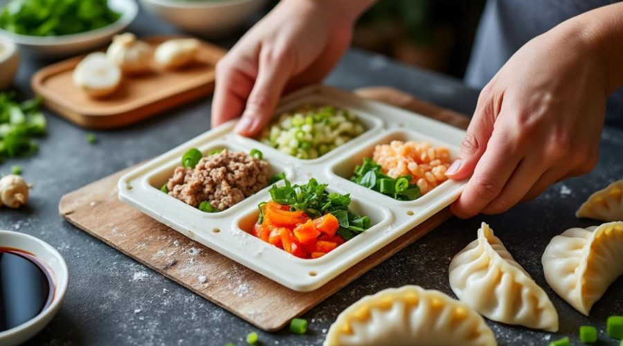 découvrez comment utiliser un moule à raviolis pour réaliser facilement des bouchées asiatiques parfaites, savoureuses et joliment formées.