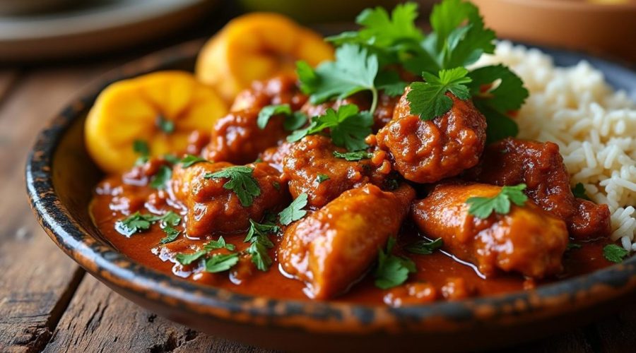 découvrez la recette authentique du moambe congolais accompagnée d'un délicieux accompagnement pour un repas traditionnel savoureux.