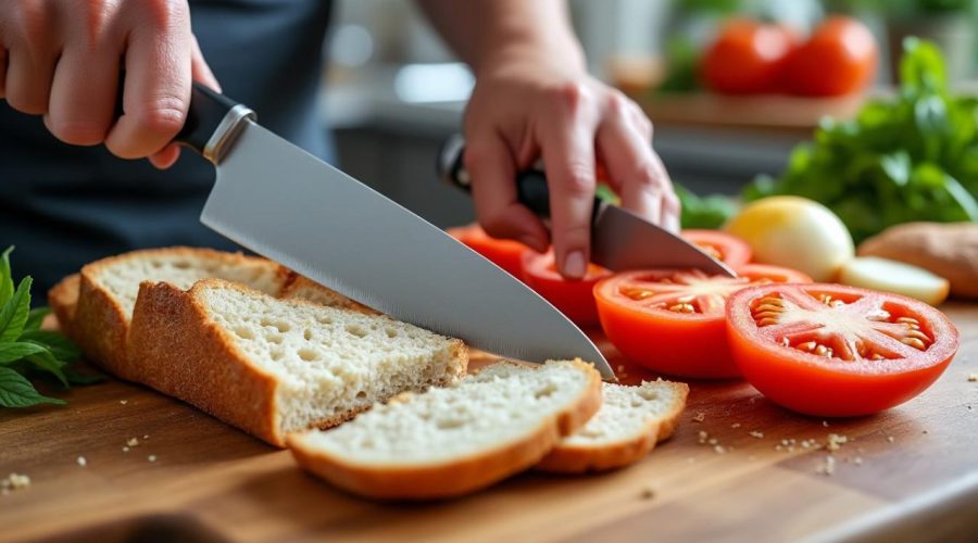découvrez les différences entre couteaux dentelés et lisses et choisissez le meilleur pour chaque utilisation en cuisine.