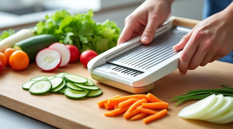 découvrez nos mandolines japonaises réglables, idéales pour couper parfaitement vos crudités et sublimer vos plats avec précision et facilité.